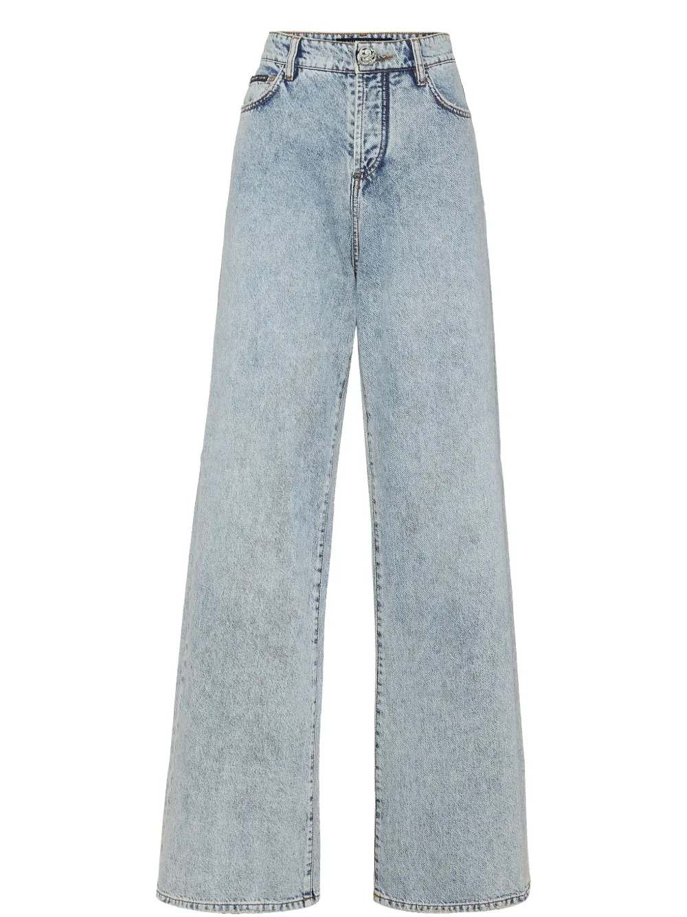 Philipp Plein Wide-leg Jeans In Blau