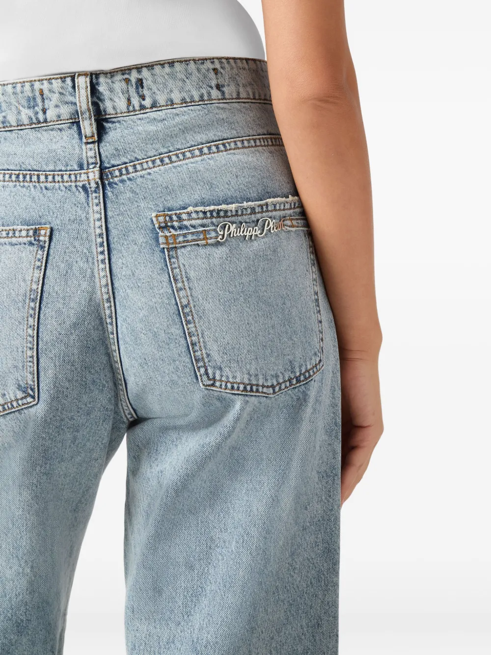 Philipp Plein Jeans met wijde pijpen Blauw