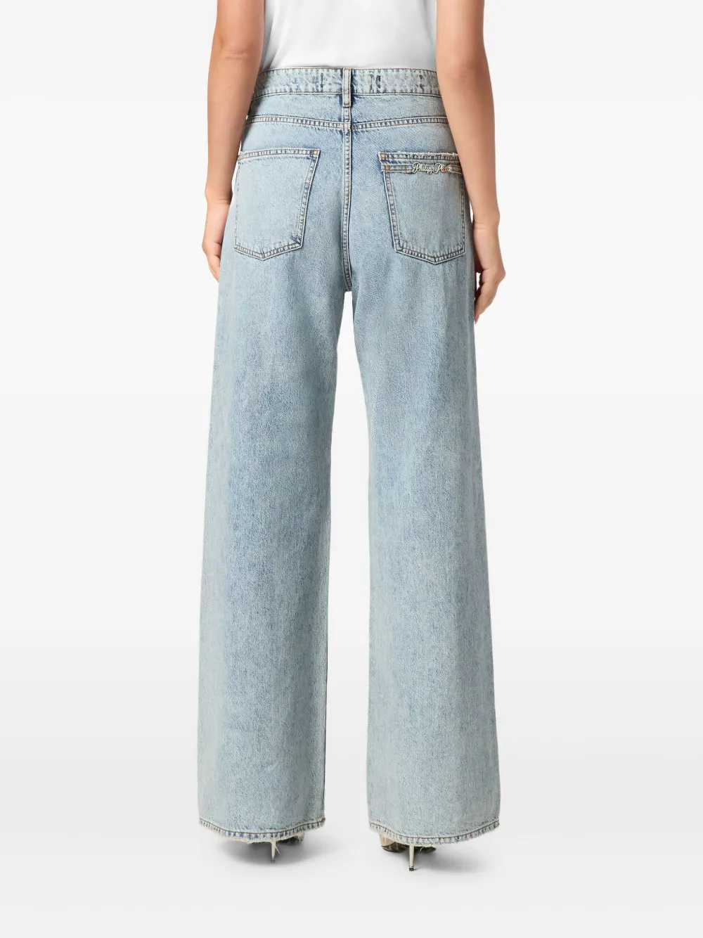 Philipp Plein Jeans met wijde pijpen Blauw