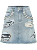 Philipp Plein Stones Cars Racing skirt - Blue