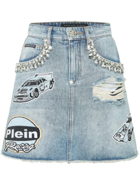 Philipp Plein falda Stones Cars Racing