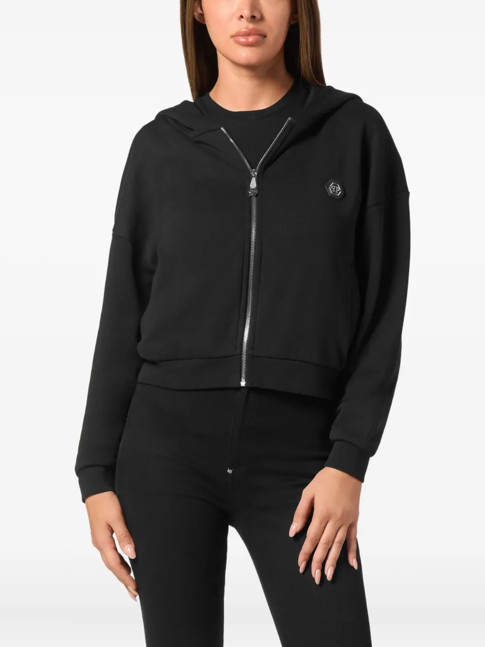 Philipp Plein rhinestone-embellished hoodie Zwart