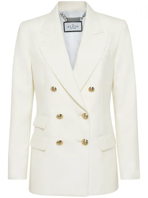 Philipp Plein Marine-fit wool blazer