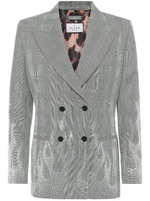 Blazer à appliques flammes - Philipp Plein - Modalova