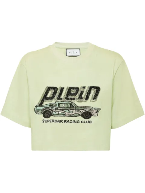 Philipp Plein Car cropped t-shirt
