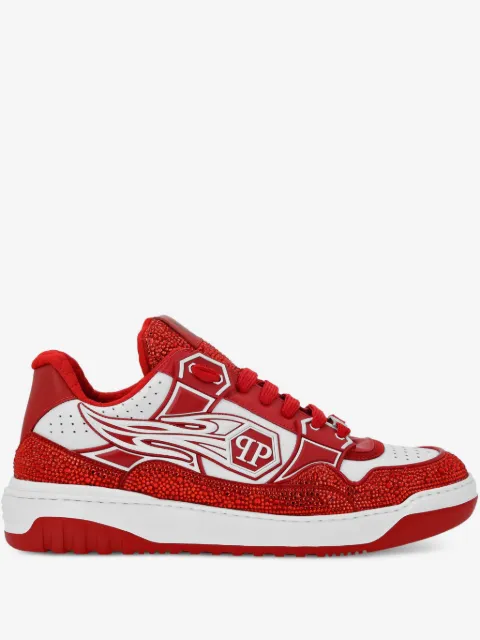 Philipp Plein leather low-top sneakers Moon Walker
