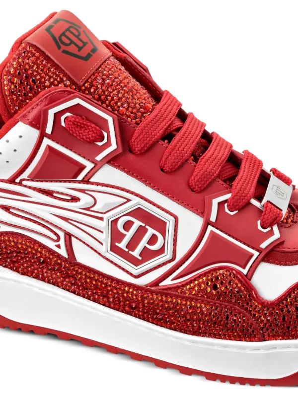 Philipp Plein Baskets Moon Walker Rouge FARFETCH MA