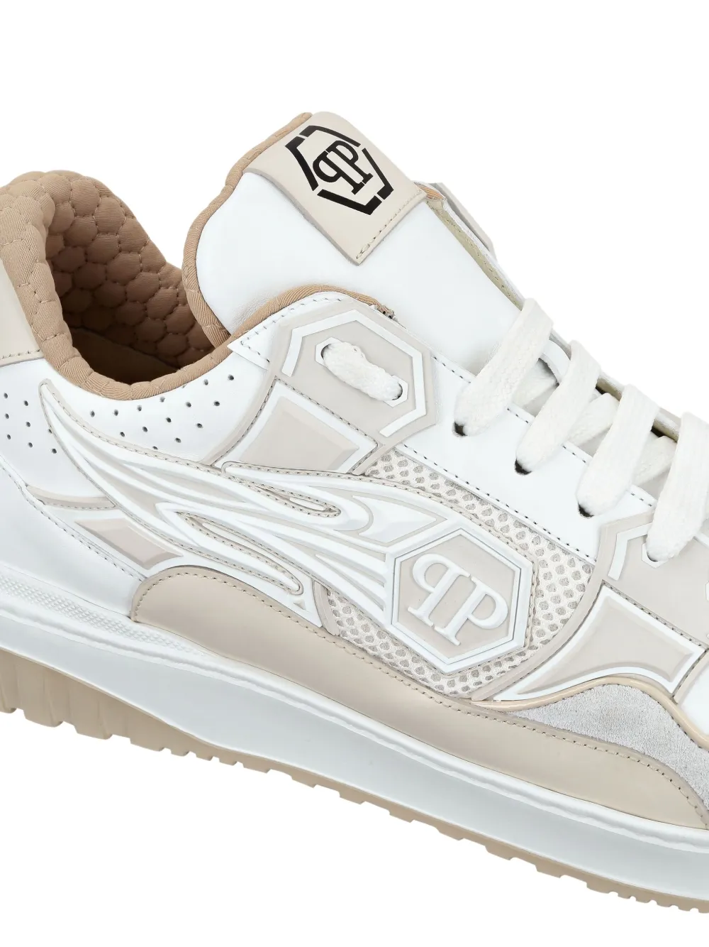 Philipp Plein Strass Hexagon sneakers Beige