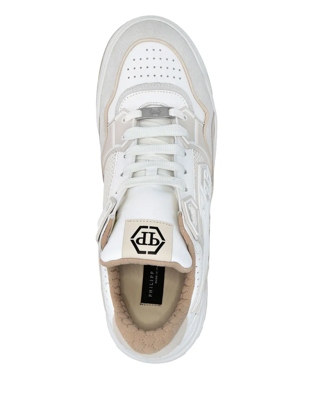 Philipp Plein Strass Hexagon sneakers Beige