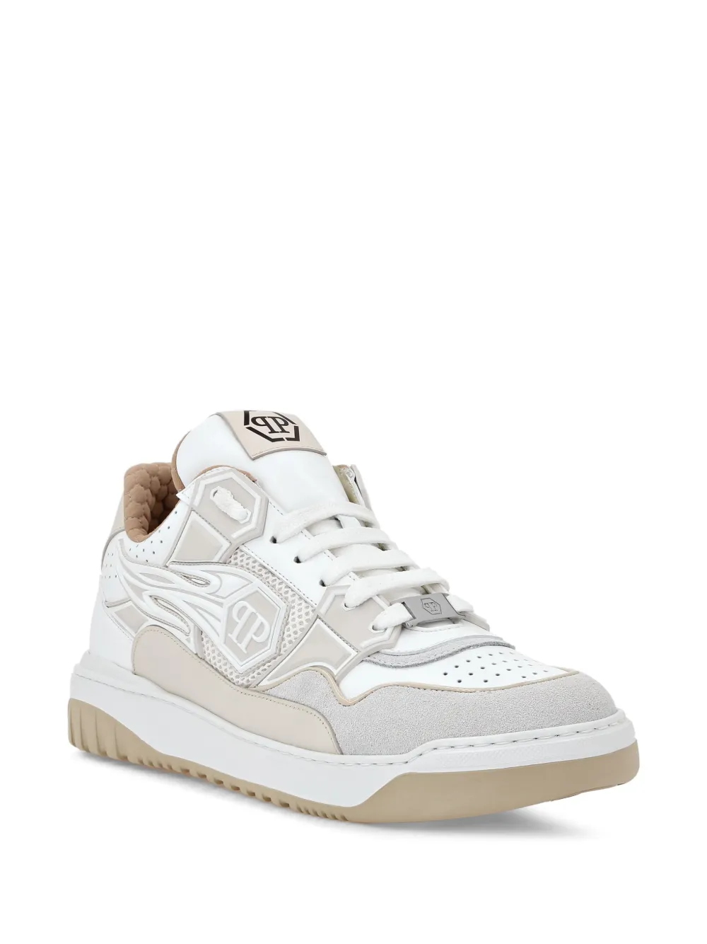 Philipp Plein Strass Hexagon sneakers Beige