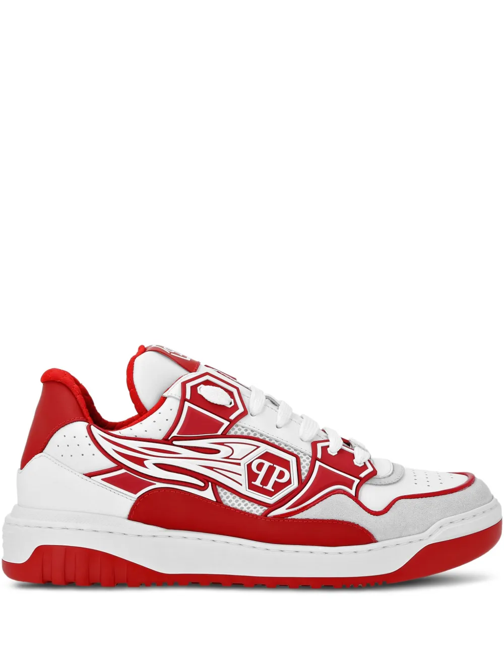 Philipp Plein Strass Hexagon sneakers Rood