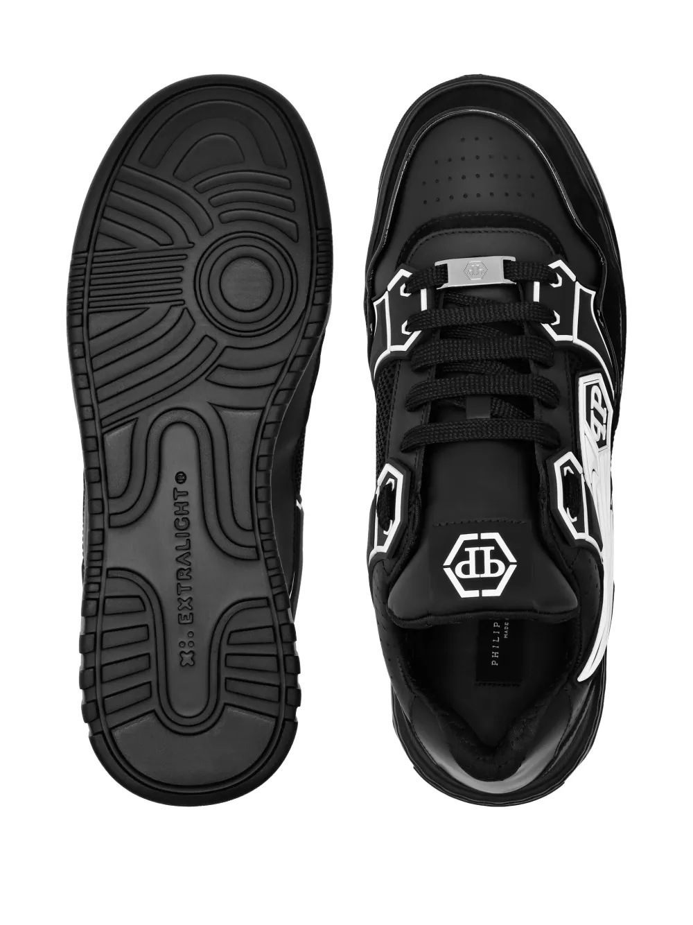 Philipp Plein Strass Hexagon sneakers Zwart