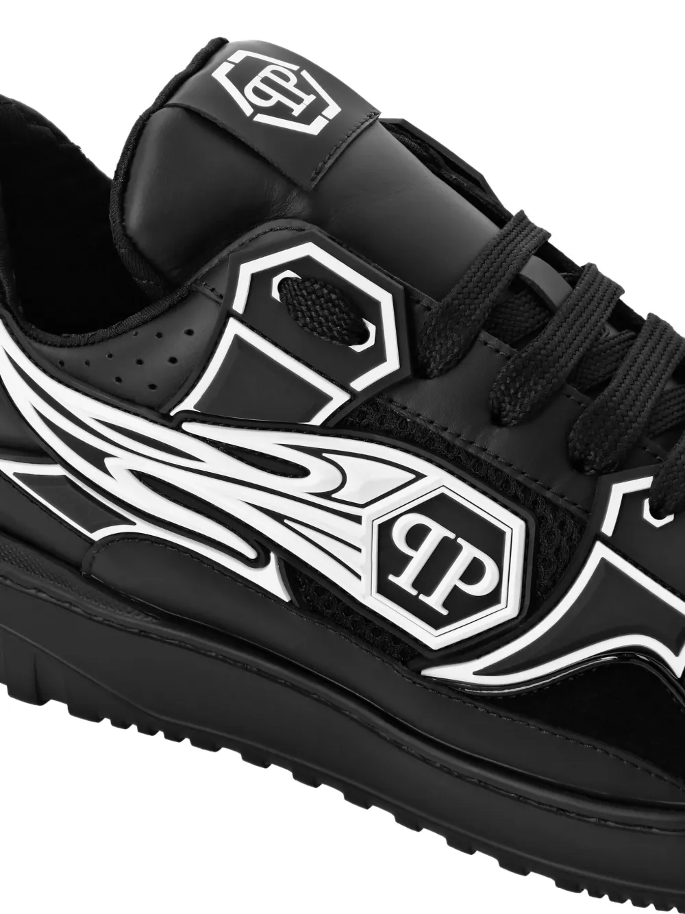 Philipp Plein Strass Hexagon sneakers Zwart