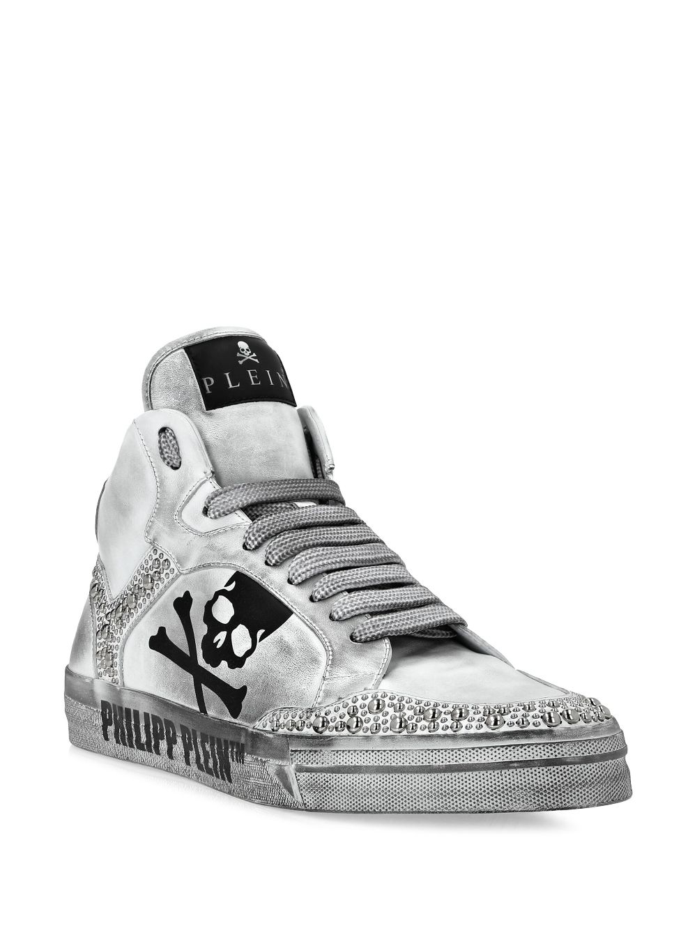 Philipp Plein Retrokickz TM sneakers met studs - Wit