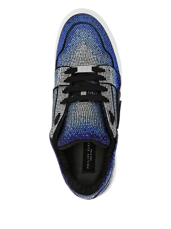 PHILIPP PLEIN sneakers blue bling Suede Hi-Top Sneakers Strass Studs | Philipp Plein main image 2