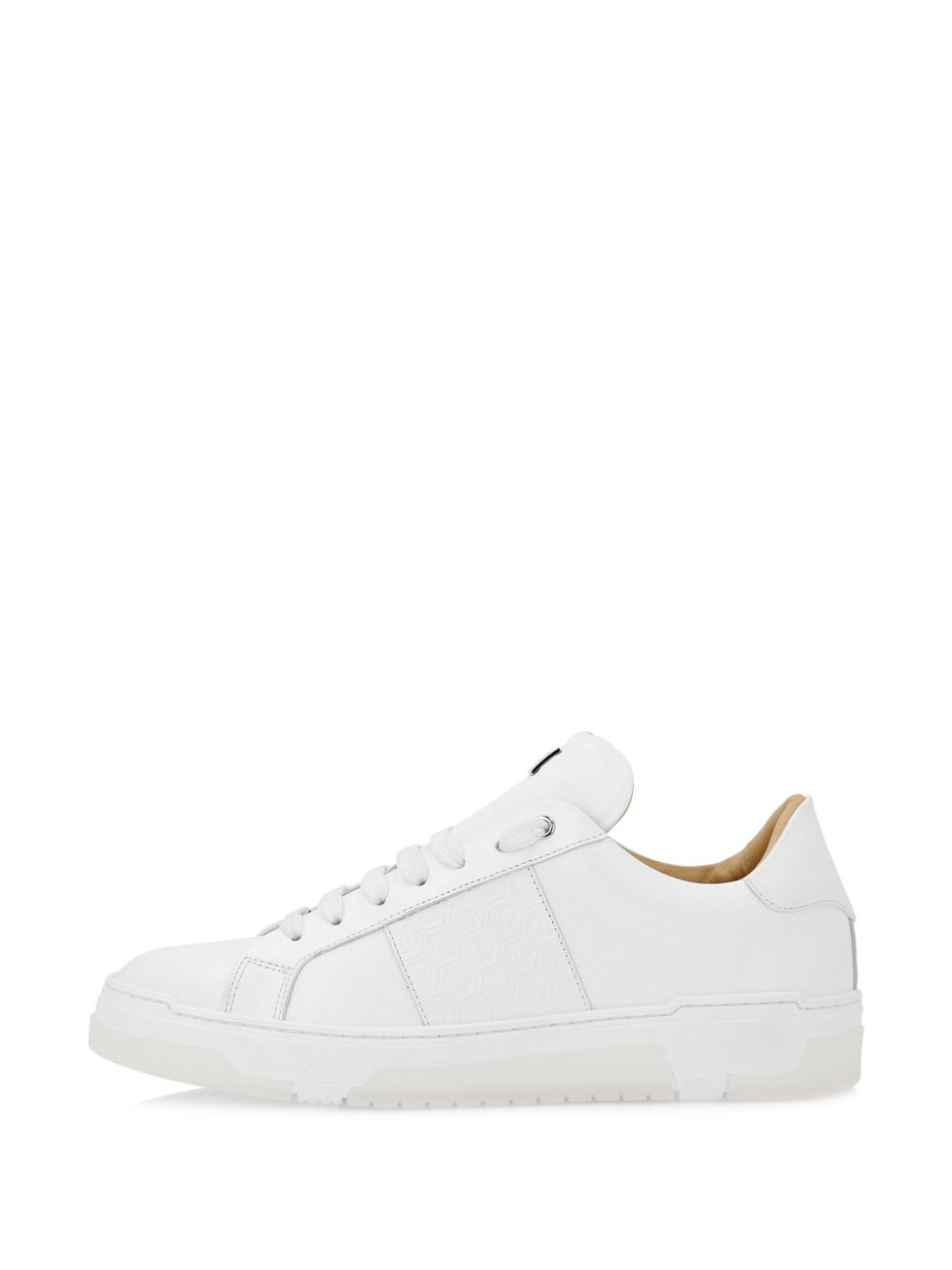 Philipp Plein monogram leather sneakers White