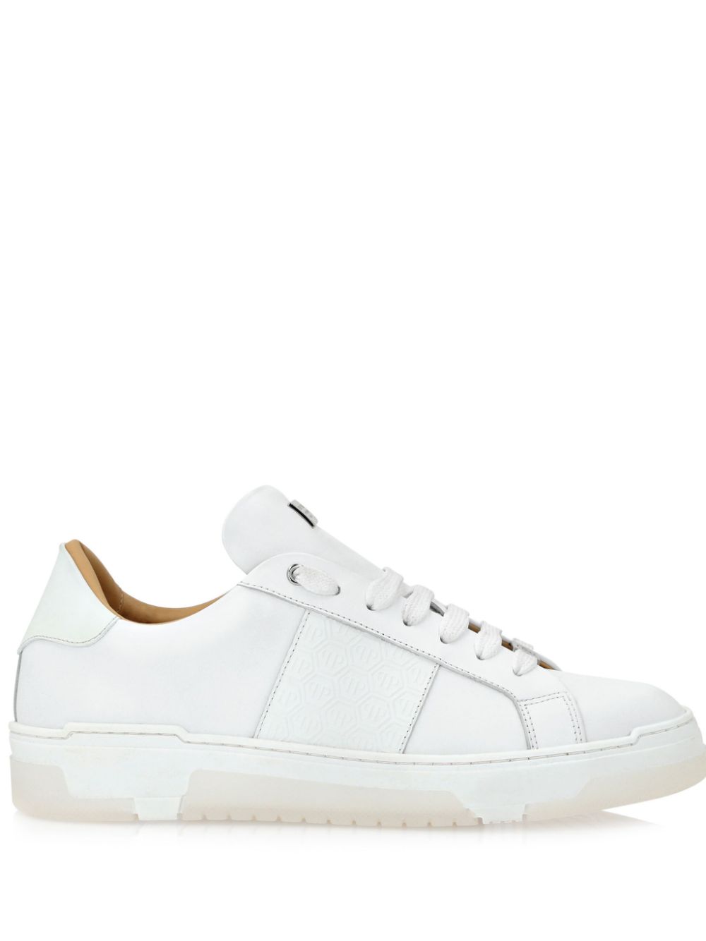 Philipp Plein monogram leather sneakers White