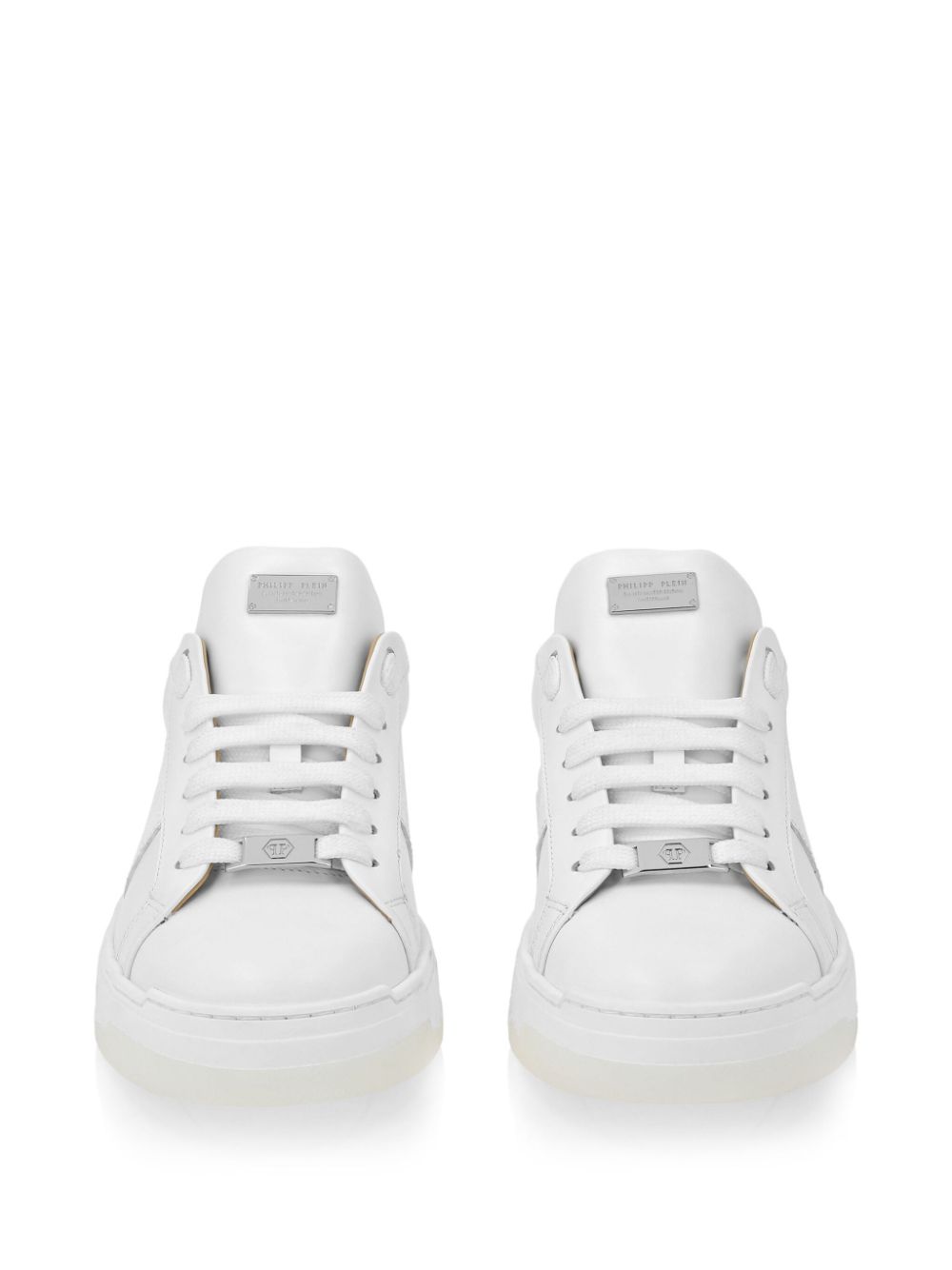 Philipp Plein monogram leather sneakers White