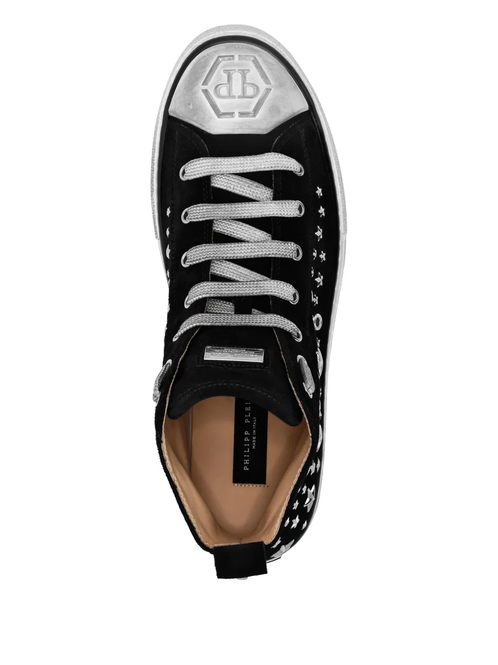 Philipp Plein High-top sneakers met studs Zwart