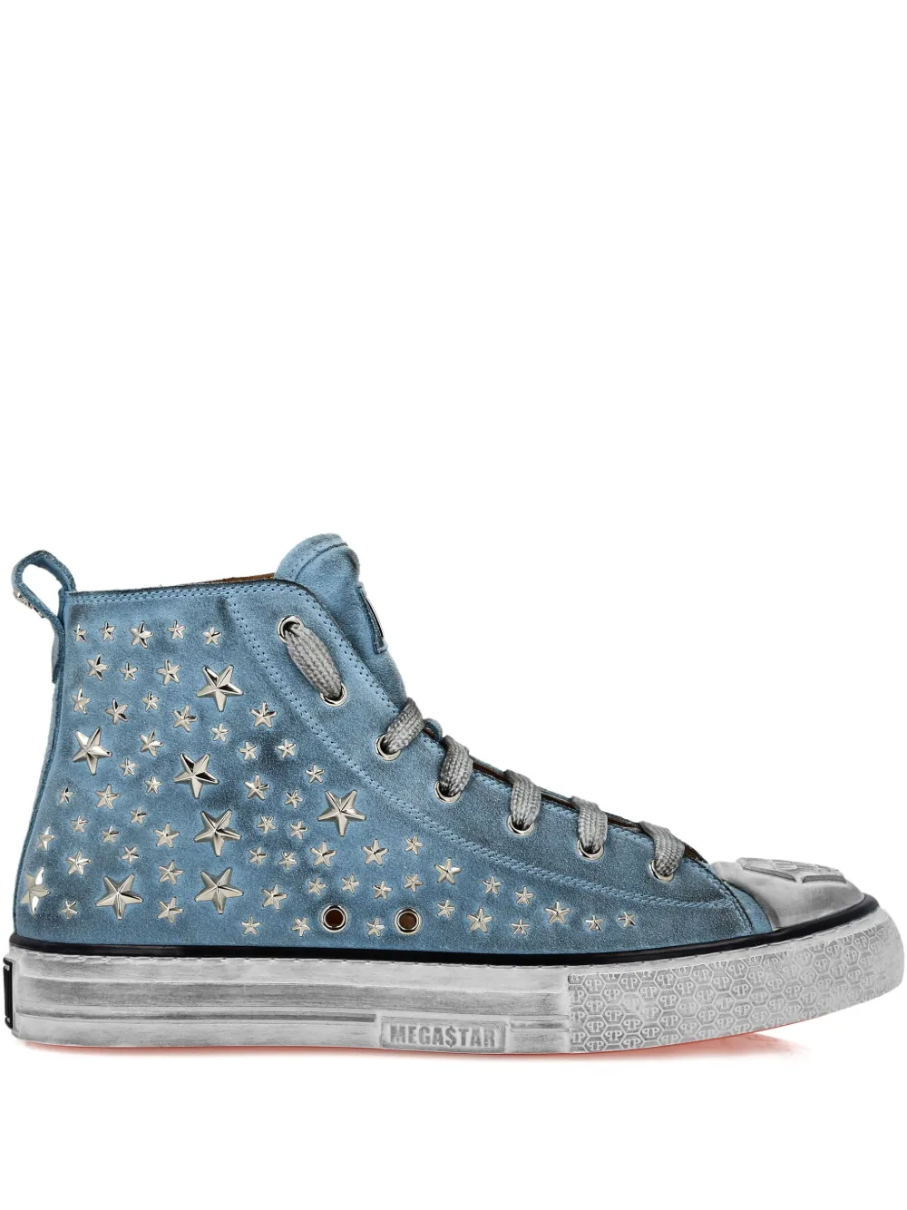 Philipp Plein Seakers verfraaid met ster Blauw