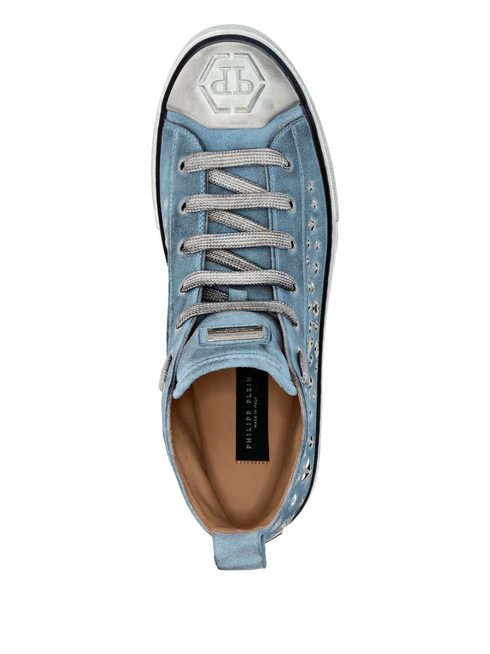 Philipp Plein star-embellished sneakers Blue