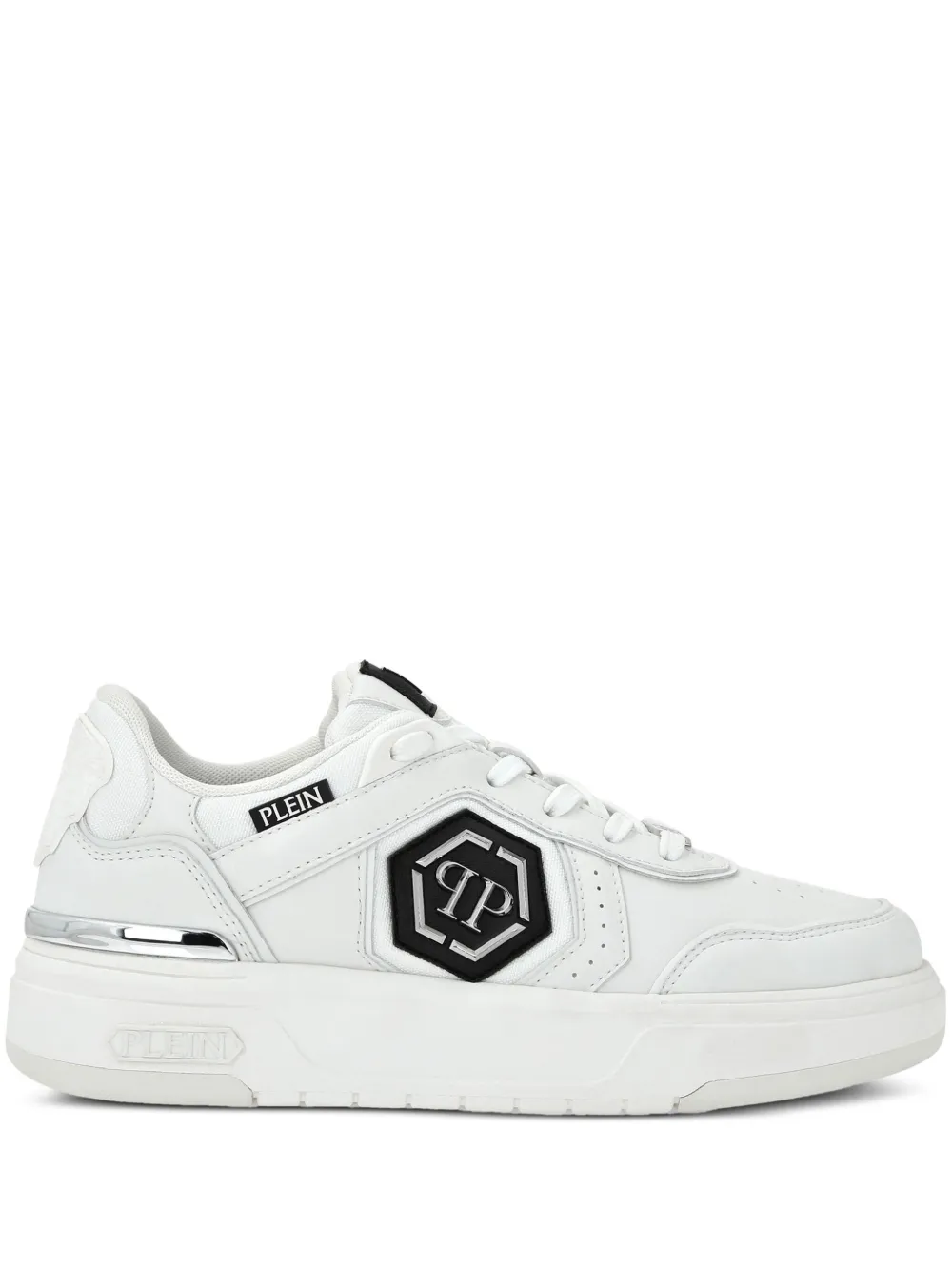 Philipp Plein Sneakers met logoplakkaat Wit