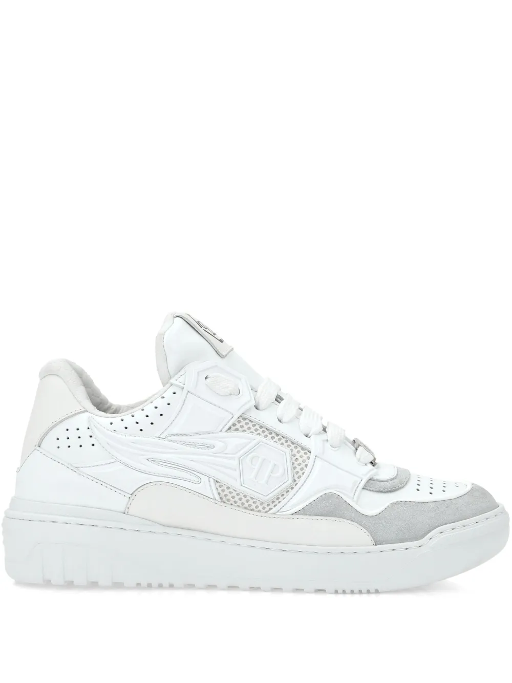 Philipp Plein multi-panel leather sneakers White