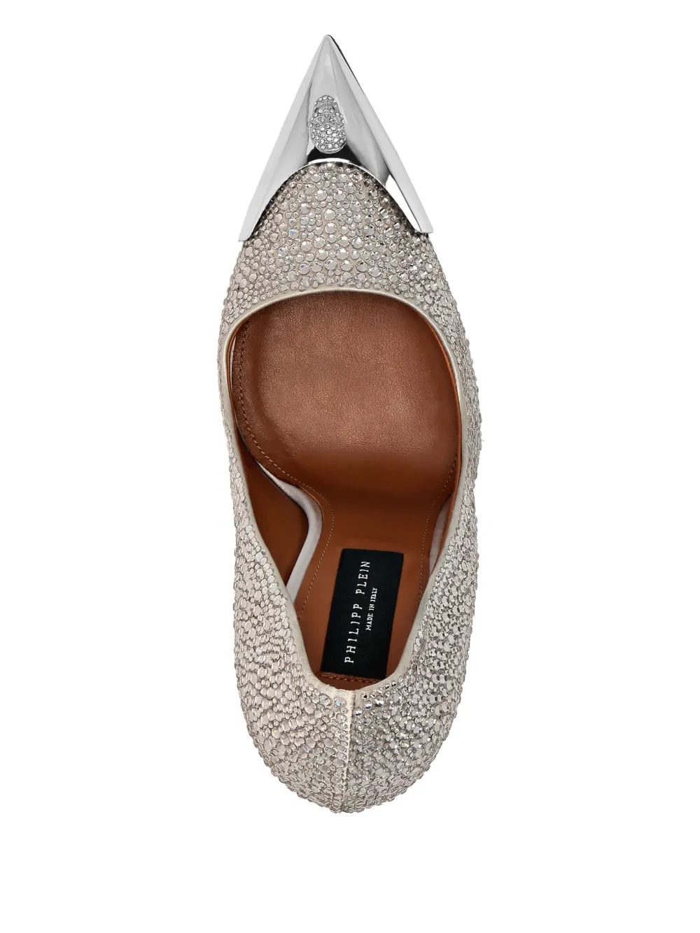 Philipp Plein Mix pumps met stras Beige