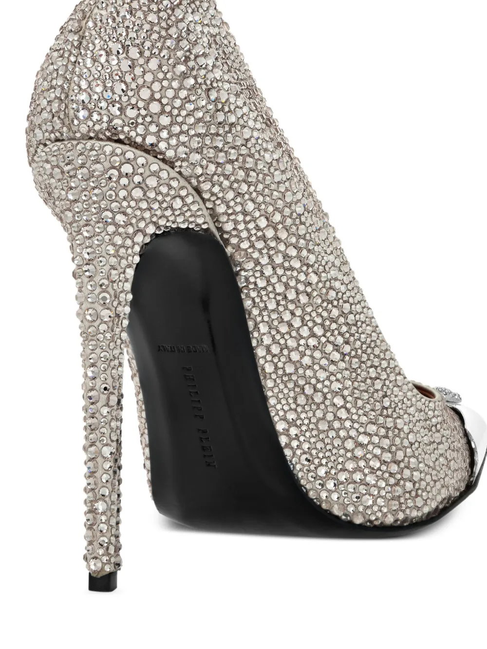 Philipp Plein Mix pumps met stras Beige