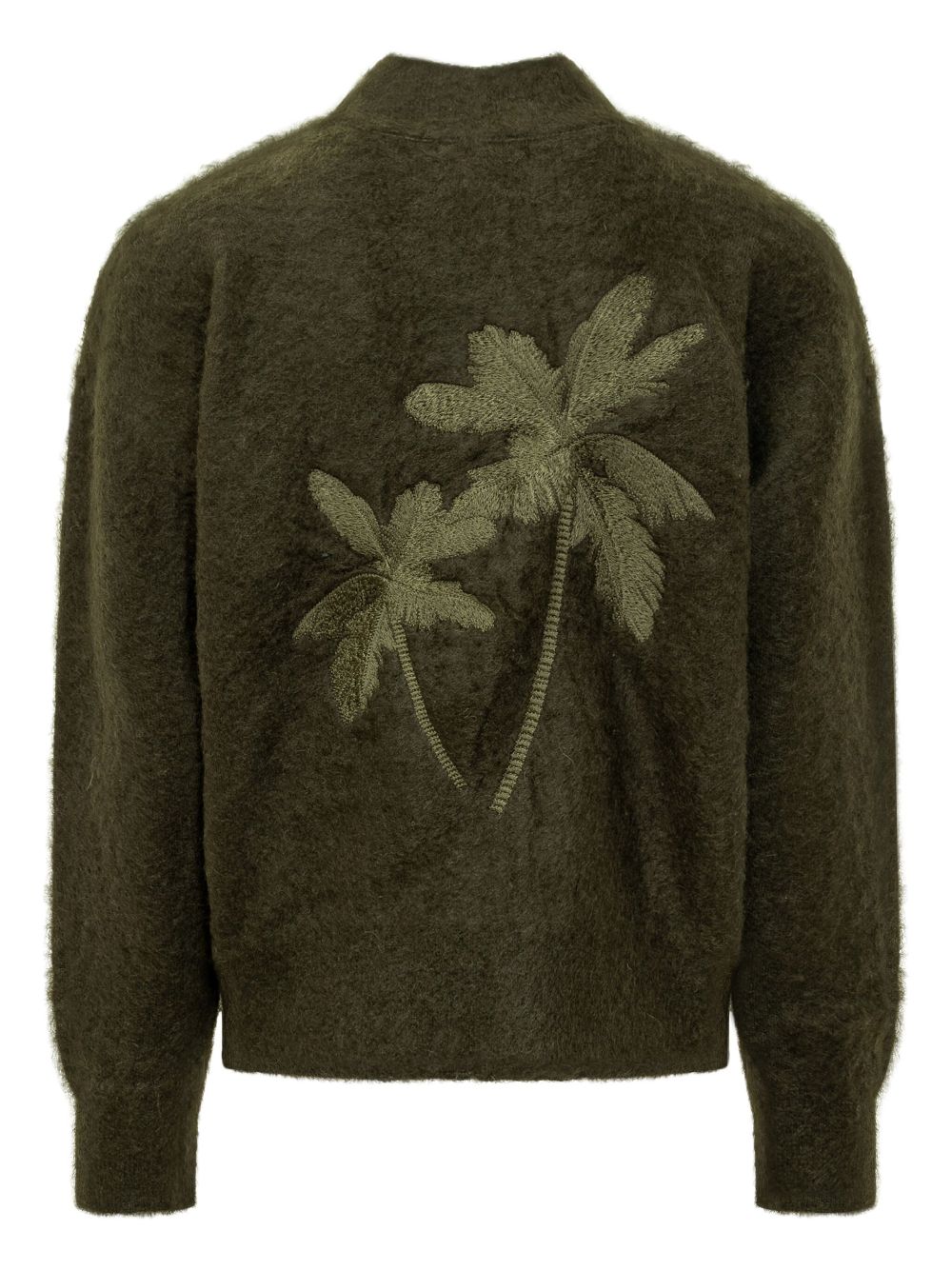 Laneus brushed-effect cardigan - Green