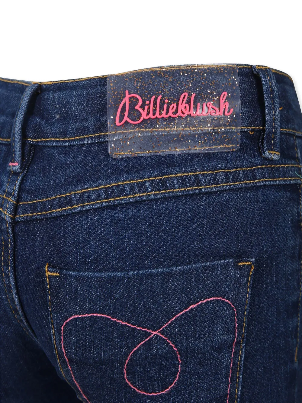Shop Billieblush Crystal-embellished Jeans In Blue