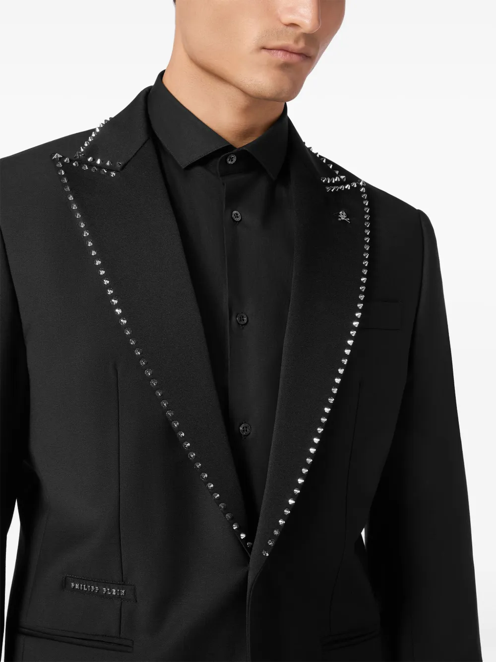 Philipp Plein Blazer verfraaid met studs Zwart