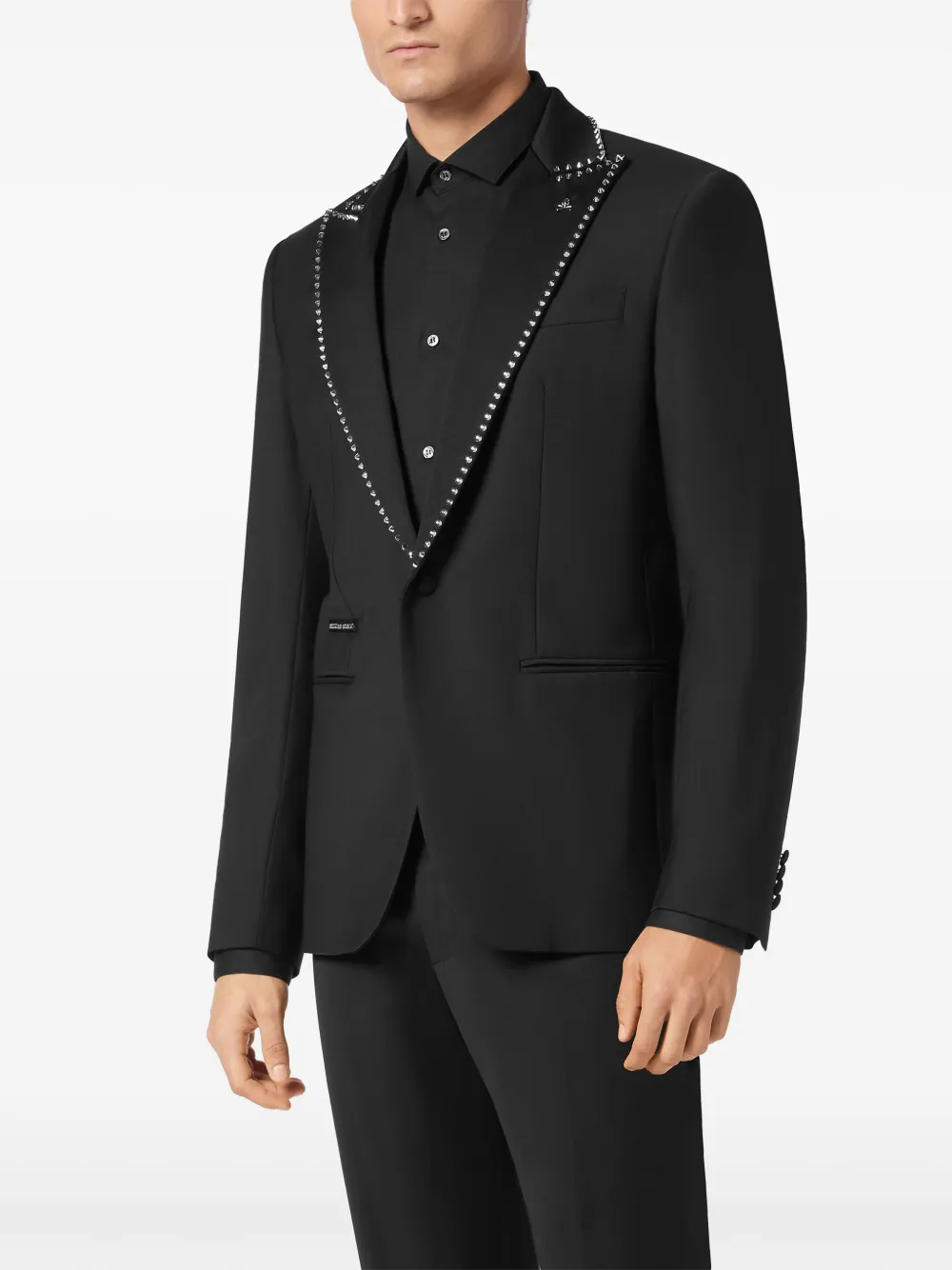 Philipp Plein Blazer verfraaid met studs Zwart