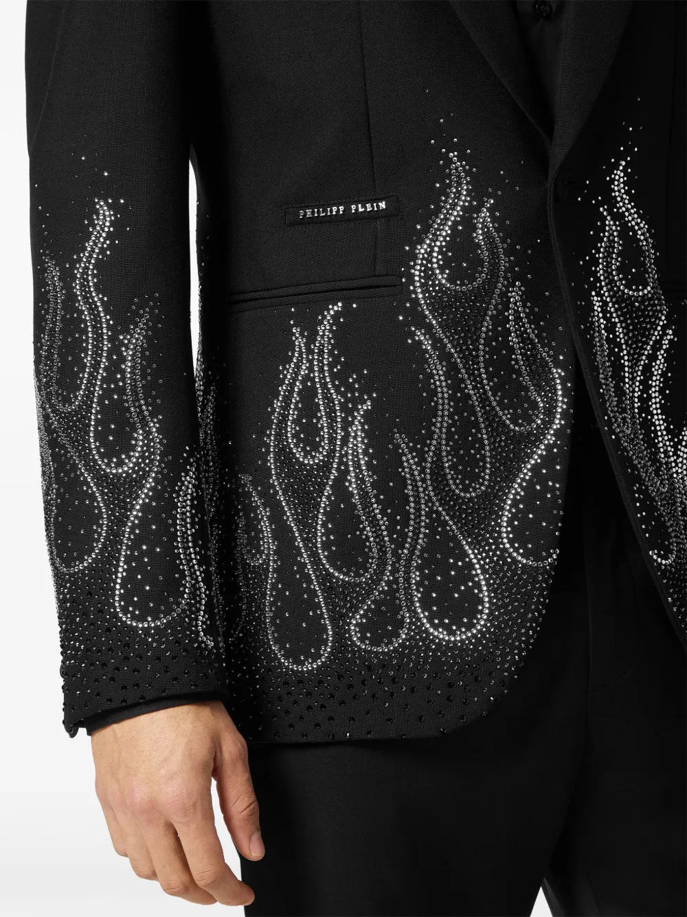 Philipp Plein Blazer verfraaid met stras Zwart