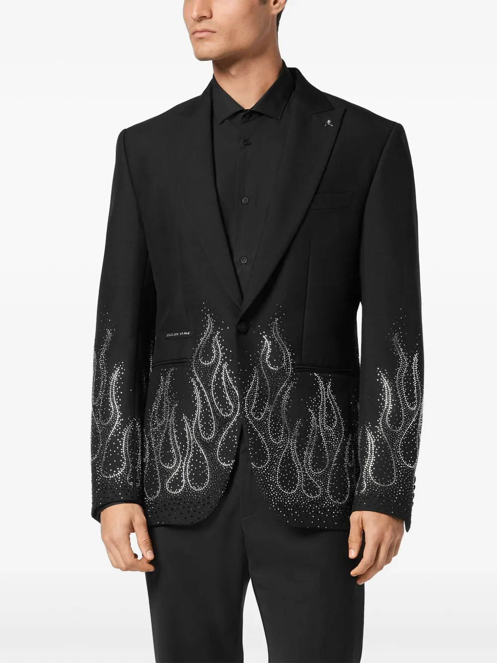 Philipp Plein Blazer verfraaid met stras Zwart