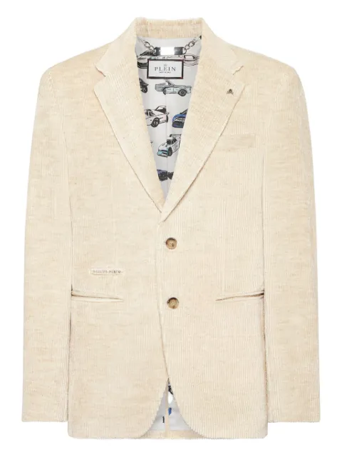 Philipp Plein blazer de pana con detalle bordado