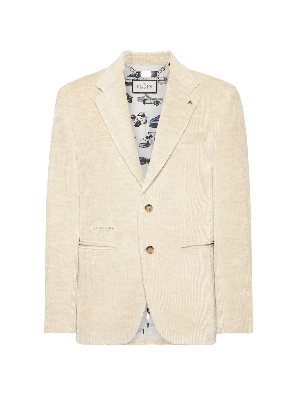 Philipp Plein embroidered-detail corduroy blazer - Toni neutri