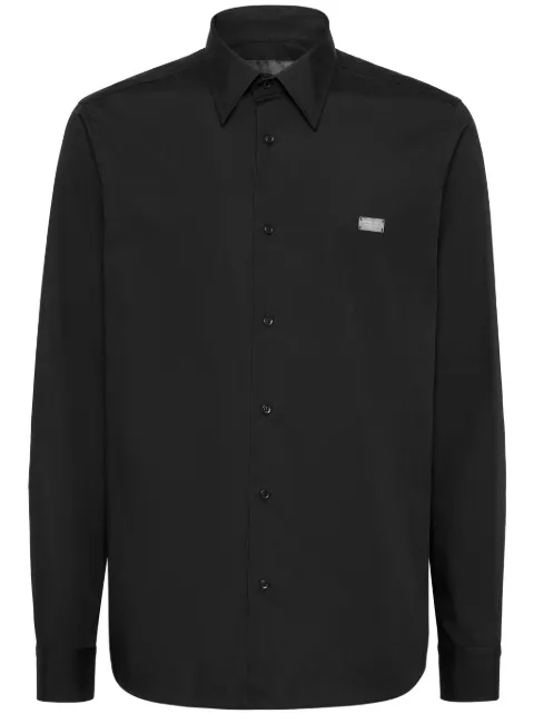 Philipp Plein strass-skull long-sleeve shirt