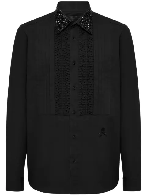 Philipp Plein strass-detail long-sleeve shirt