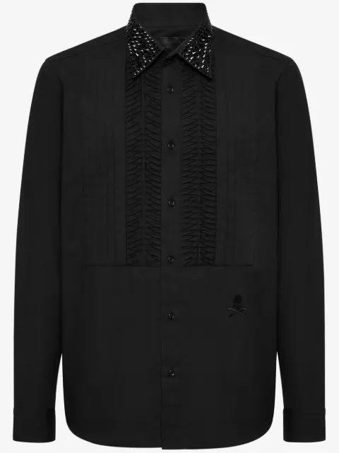 Philipp Plein strass-detail long-sleeve shirt