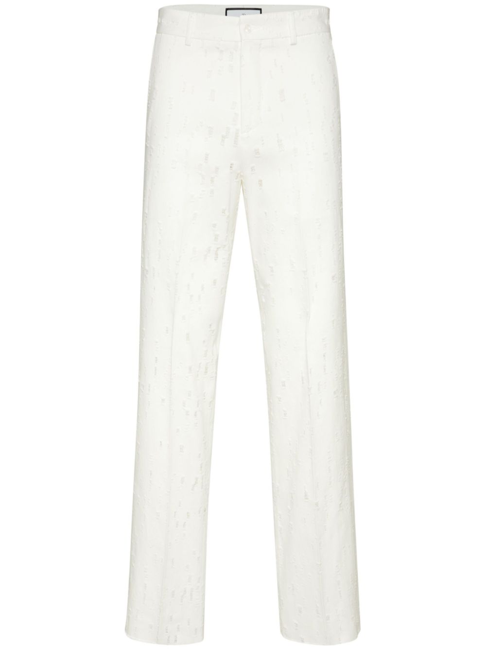 Philipp Plein Gerafelde broek Wit