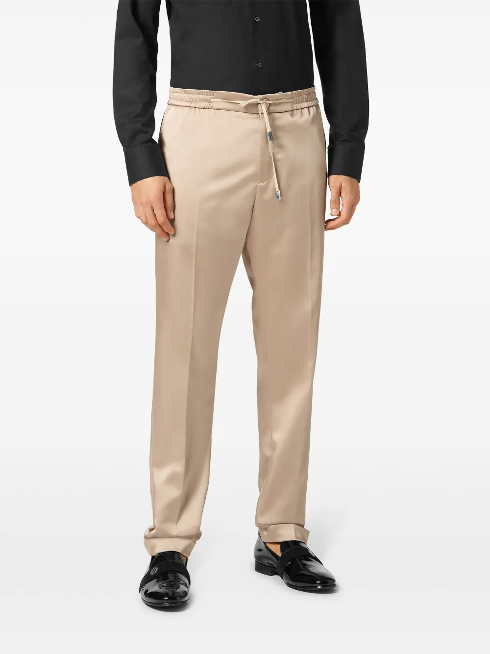 Philipp Plein Satijnen pantalon Beige