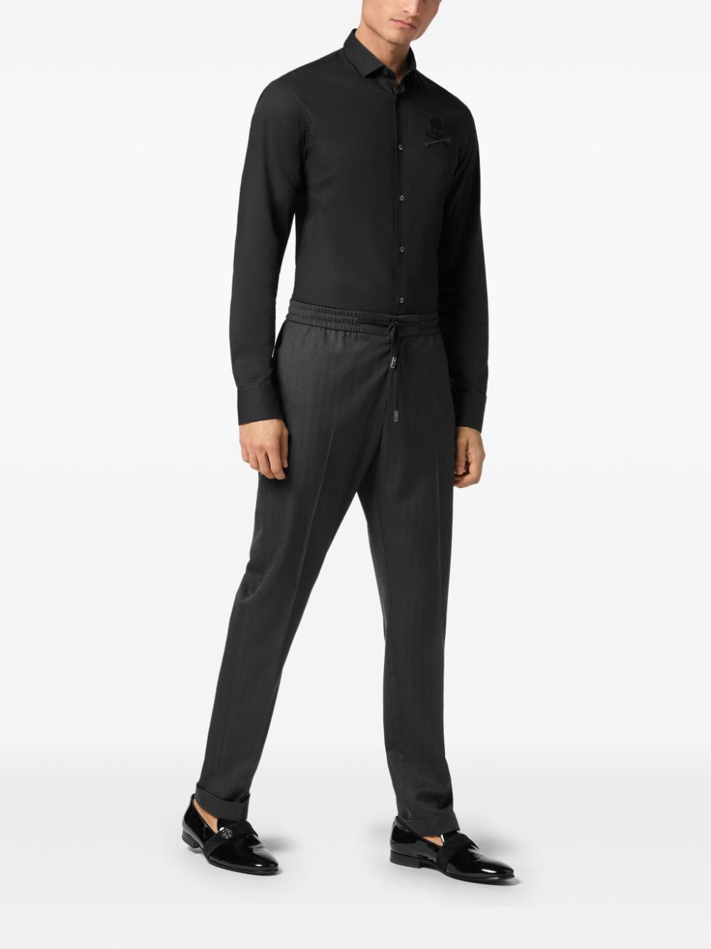 Philipp Plein wool track pants - Zwart