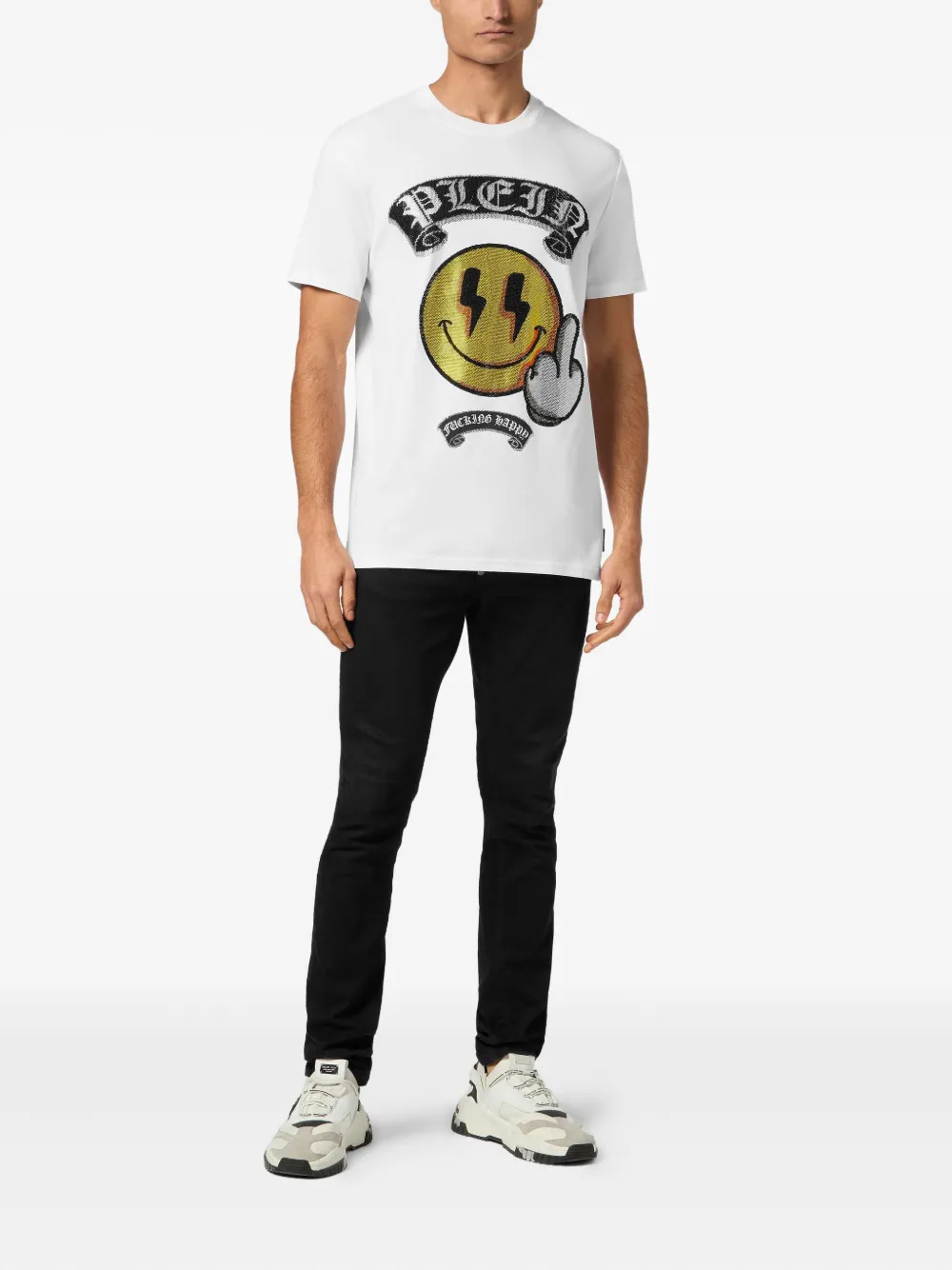 Philipp Plein graphic-stamp t-shirt - Wit