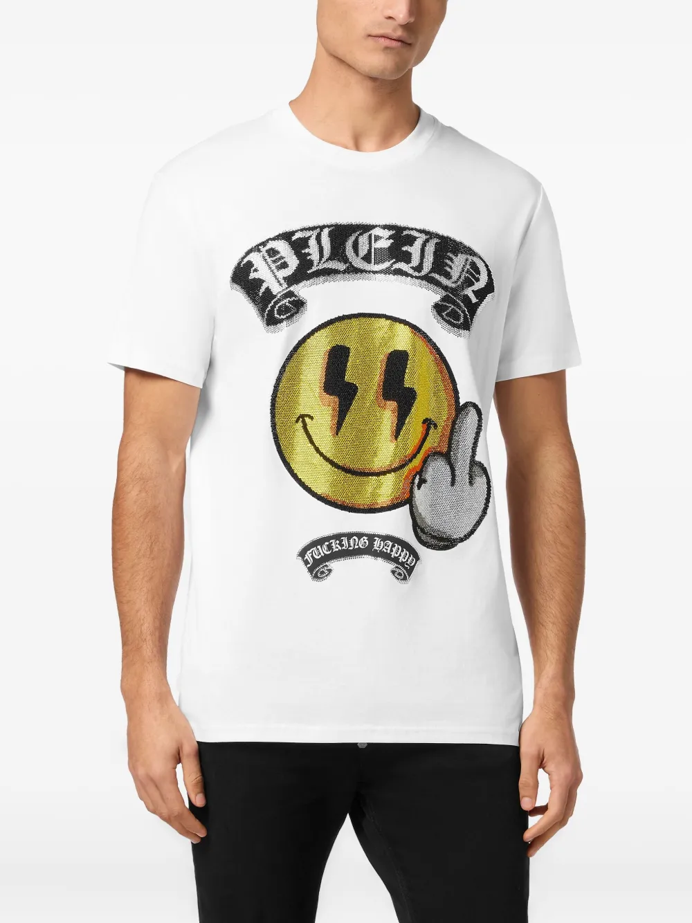 Philipp Plein T-shirt met grafische print Wit