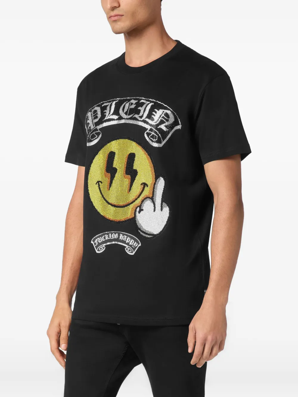 Philipp Plein T-shirt met grafische print Zwart