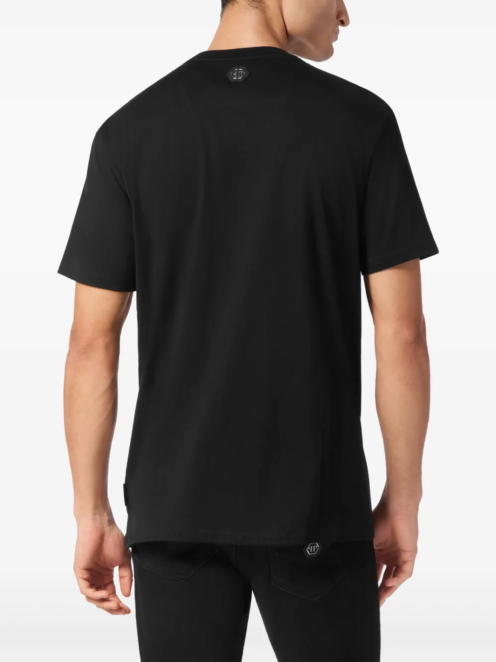 Philipp Plein Smile T-shirt met stras Zwart