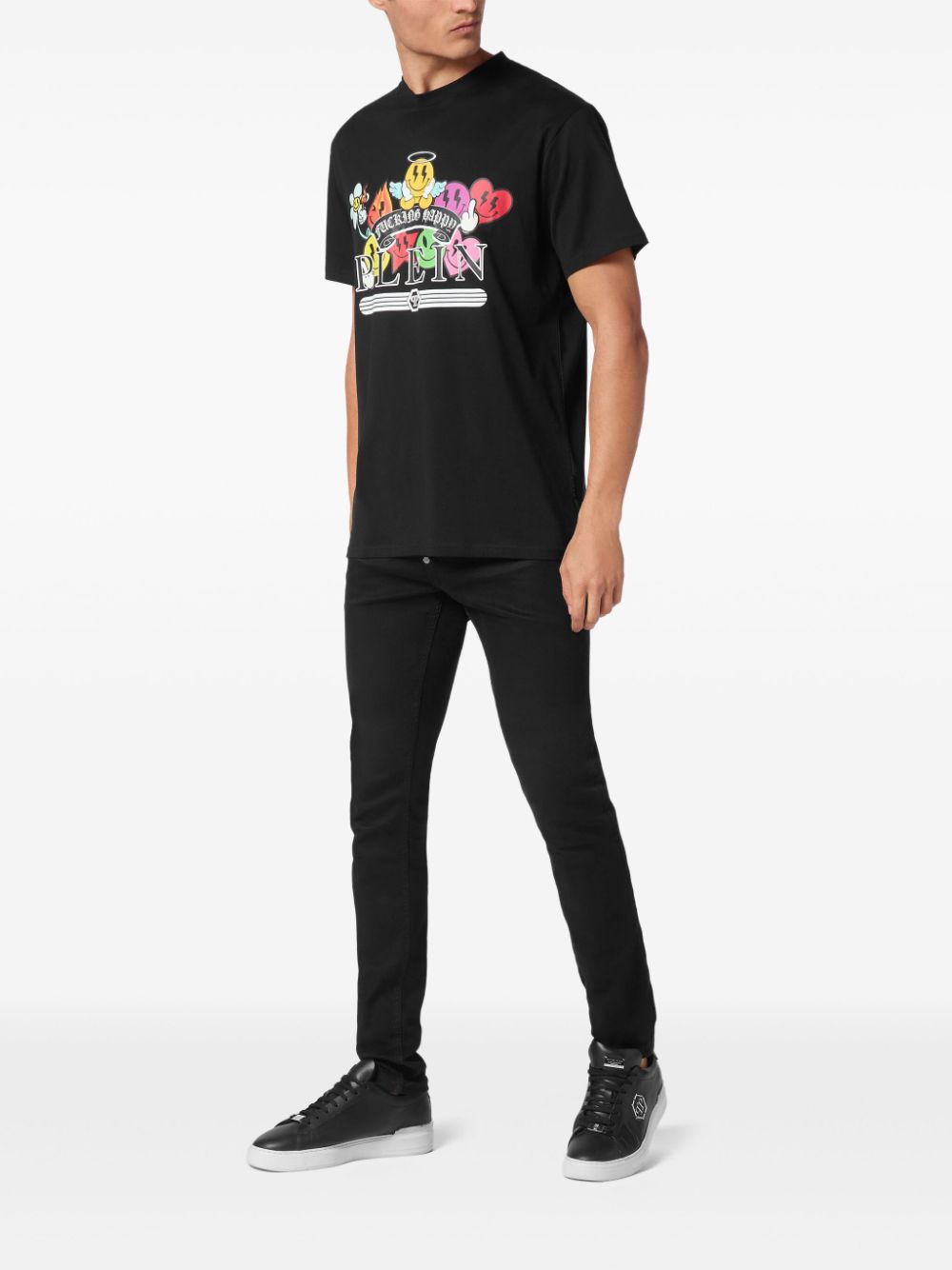 Philipp Plein graphic-print T-shirt - Zwart