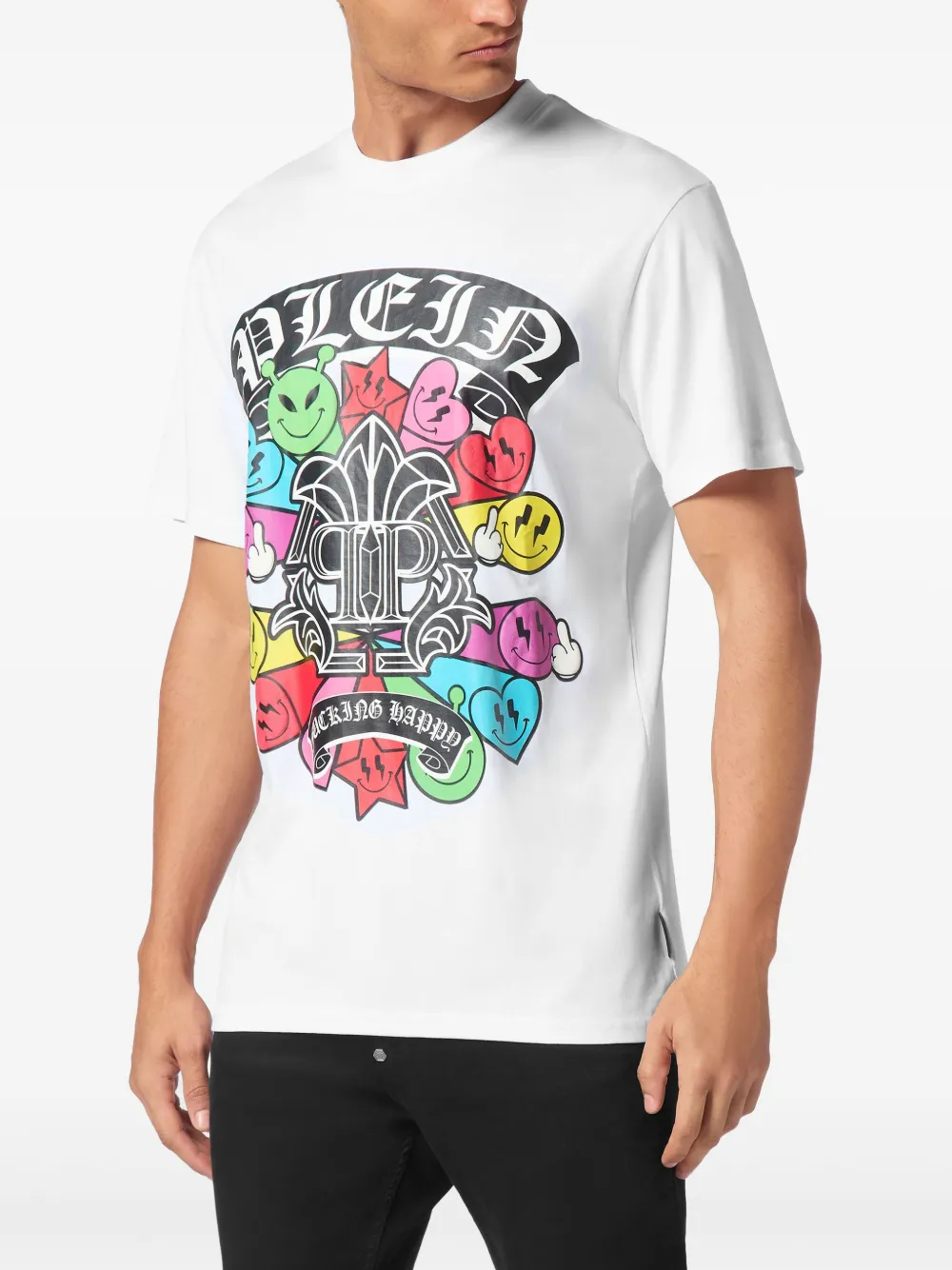 Philipp Plein T-shirt met logoprint Wit