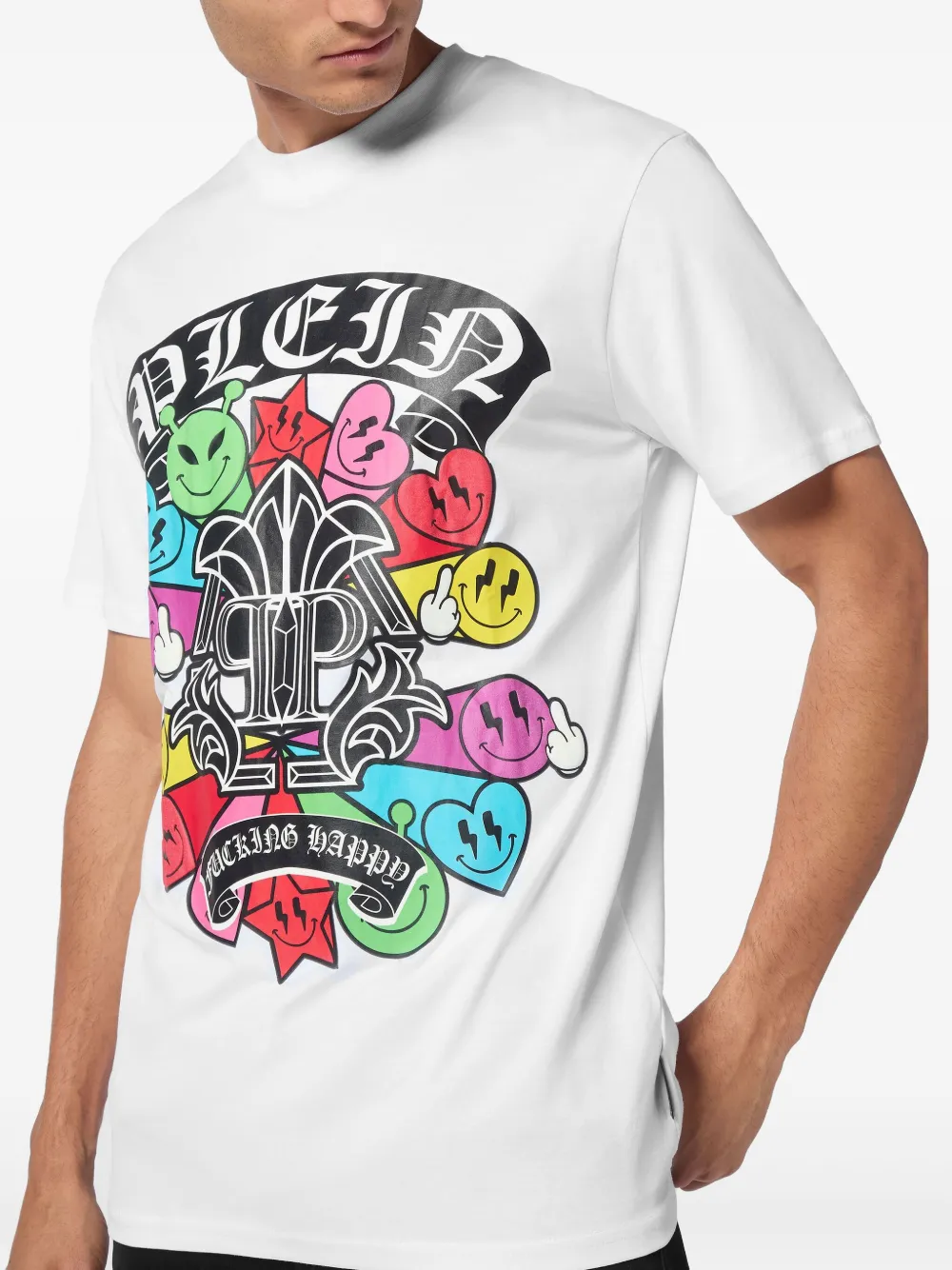 Philipp Plein T-shirt met logoprint Wit